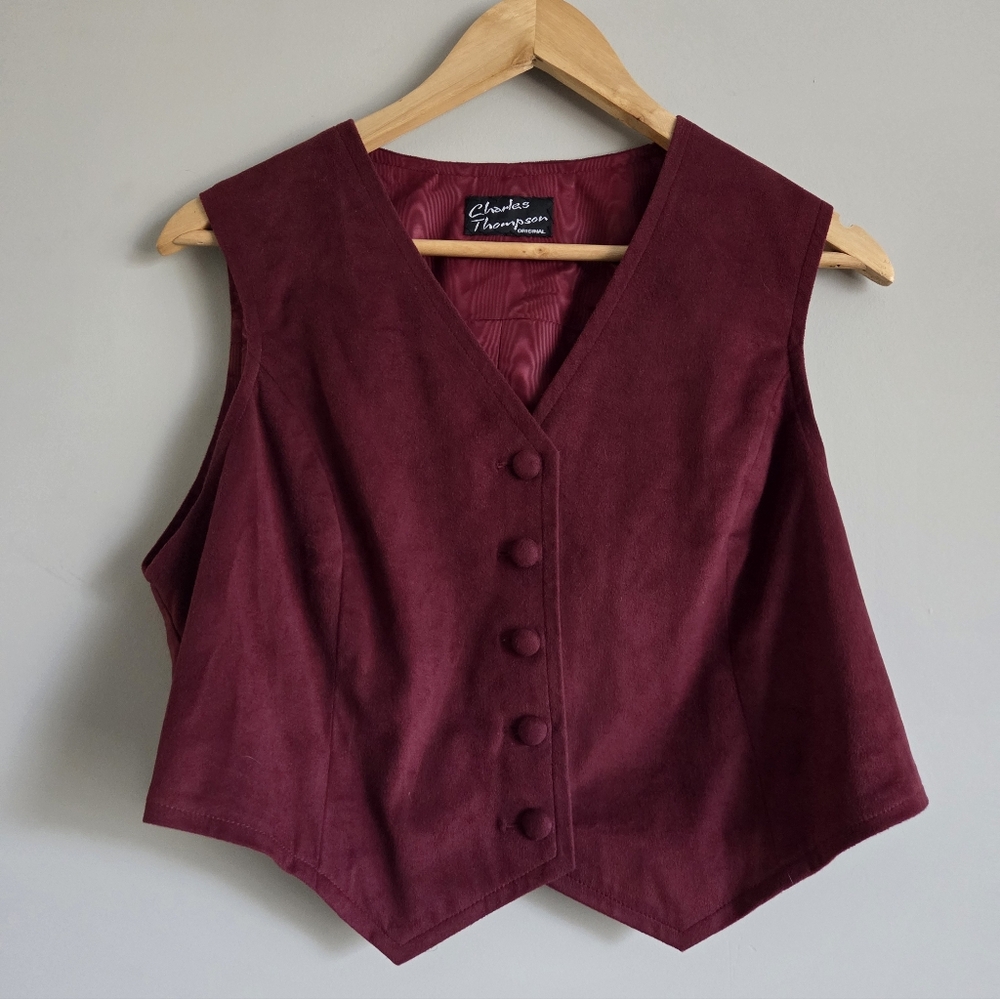 Vintage Suede Vest Womens S/M